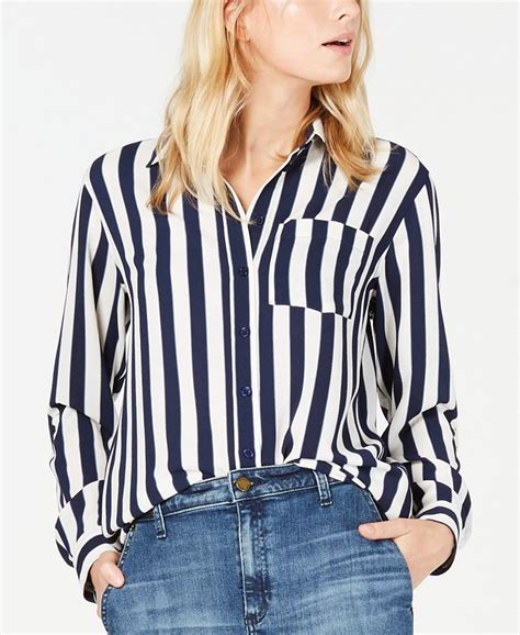 Women's Striped MICHAEL Michael Kors Shirts & Tops